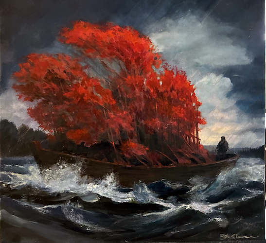 Click to view detail for Crossing 24x24 $995